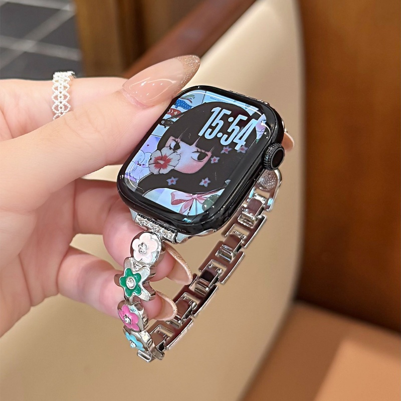 Luxury Watch Apple - Premium Light Luxury Metal Strap Suitable