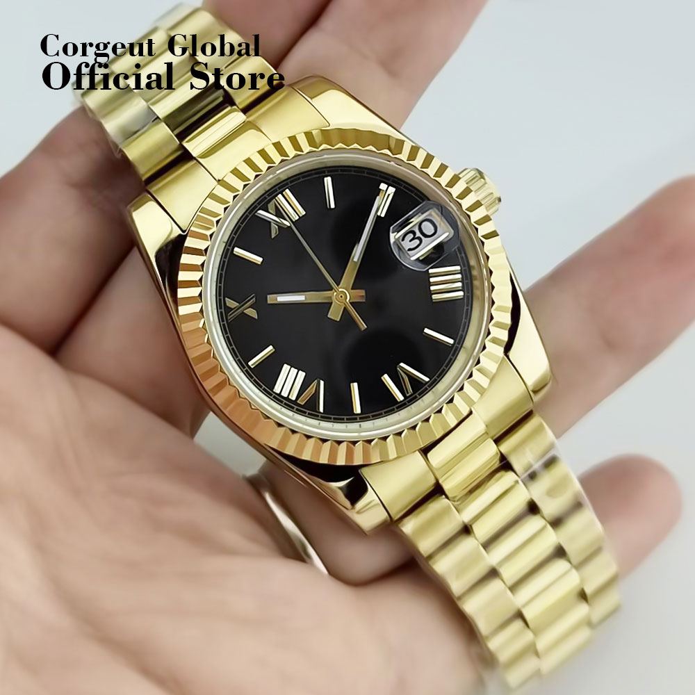 Luxury Watch With Green Dial - Corgeut 36mm/39mm Automatic Men Watch President