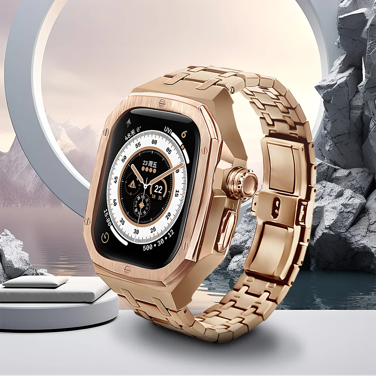 Stainless Steel Strap+Case Lux - Luxury Watch Apple 评论和价格