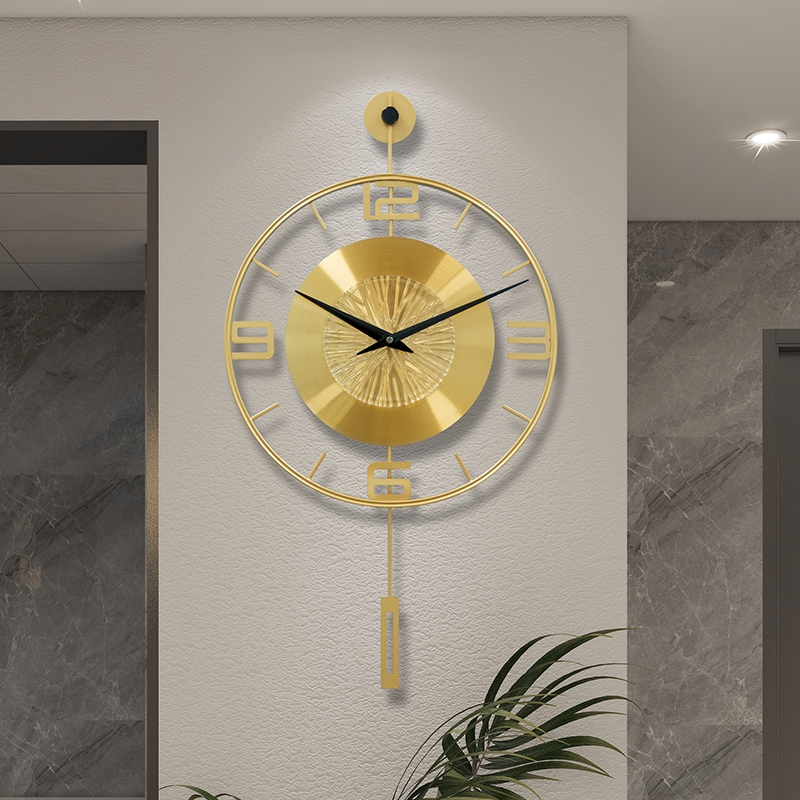Luxury Metal Swinging Wall Clo - Luxury Watch Wall Clock 评论和价格