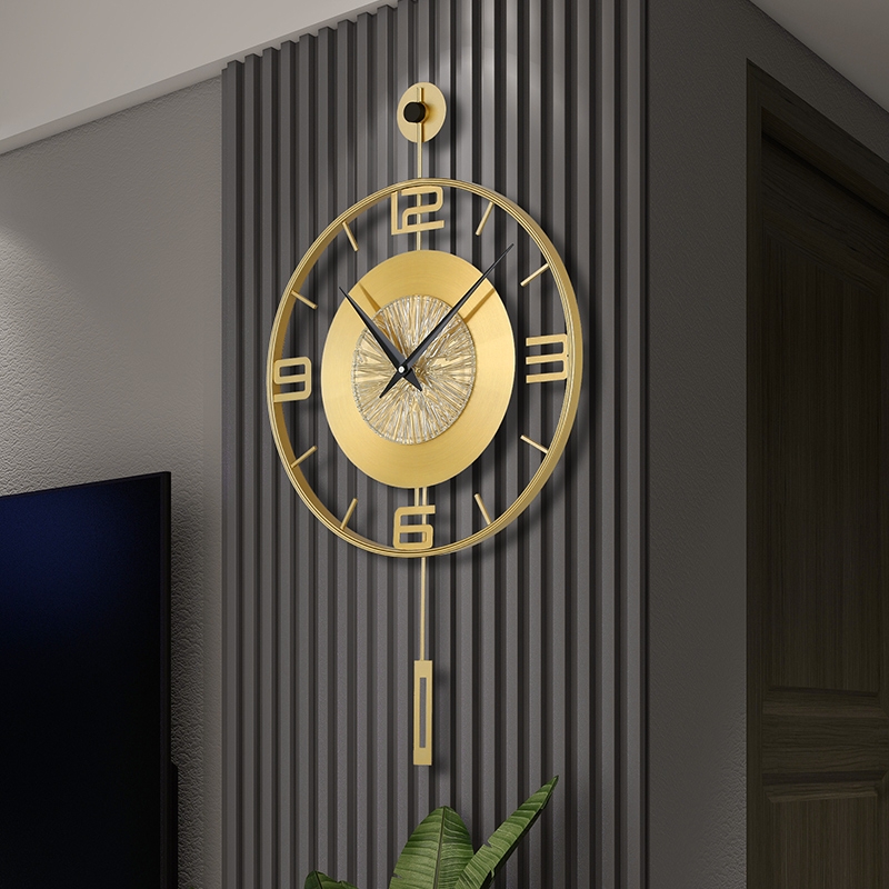 Luxury Metal Swinging Wall Clo - Luxury Watch Wall Clock 评论和价格