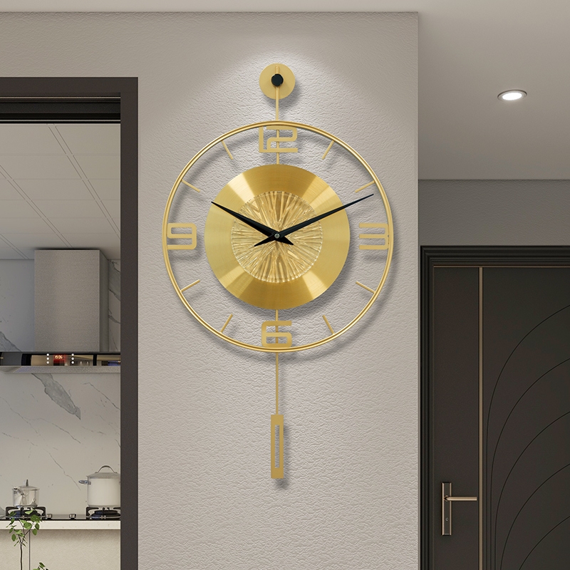 Luxury Metal Swinging Wall Clo - Luxury Watch Wall Clock 评论和价格