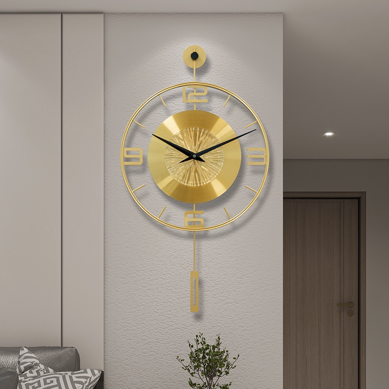 Luxury Metal Swinging Wall Clo - Luxury Watch Wall Clock 评论和价格