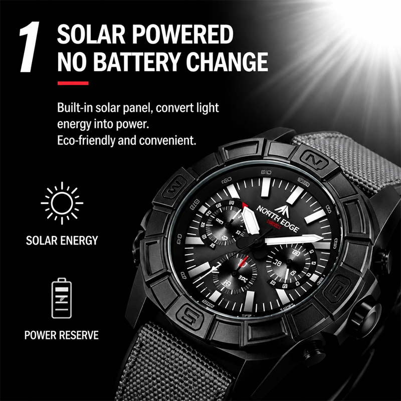 NORTH EDGE BLAZE Men's Watches - Sapphire Crystal Display 评论和价格
