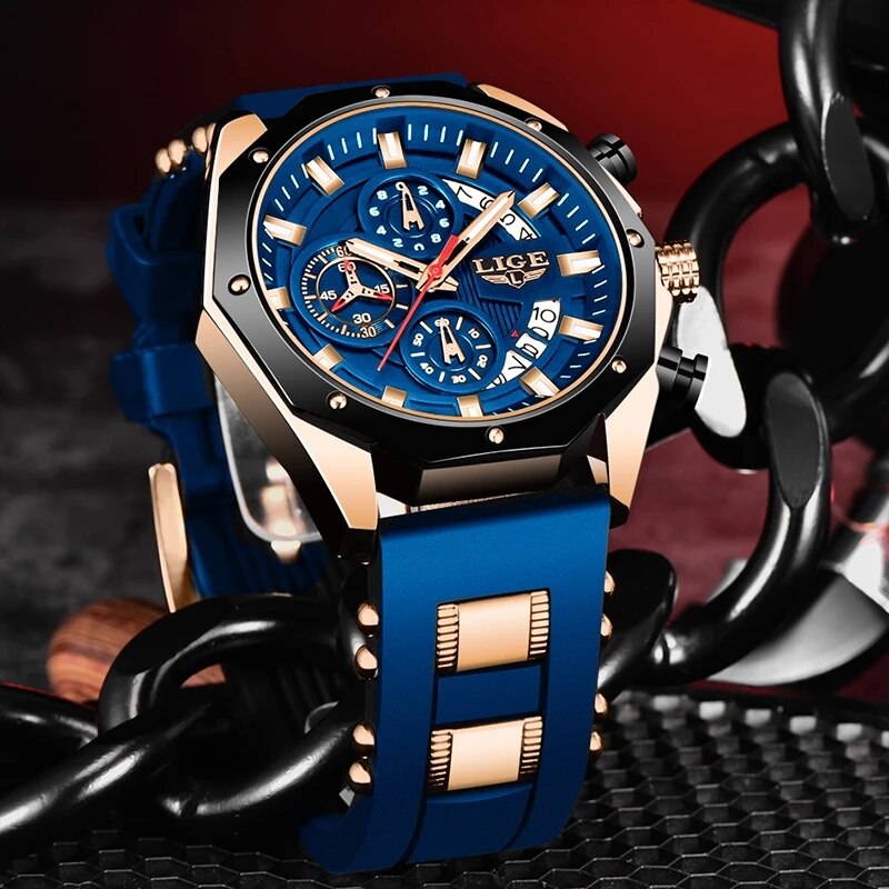 LIGE Fashion Men Watches Top B - Luxury Watch Investment 评论和价格