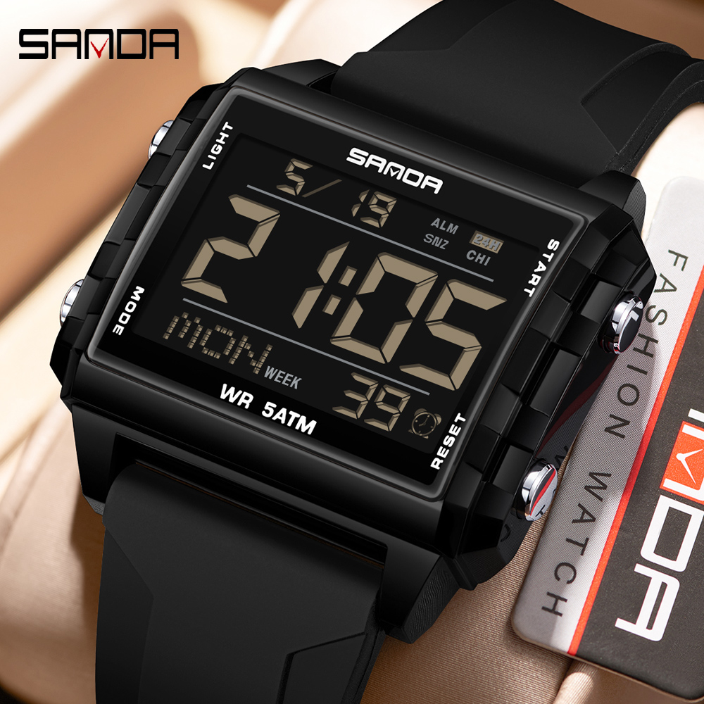 SANDA Brand Fashion LED Watch  - Luxury Watch Brands In World 评论和价格