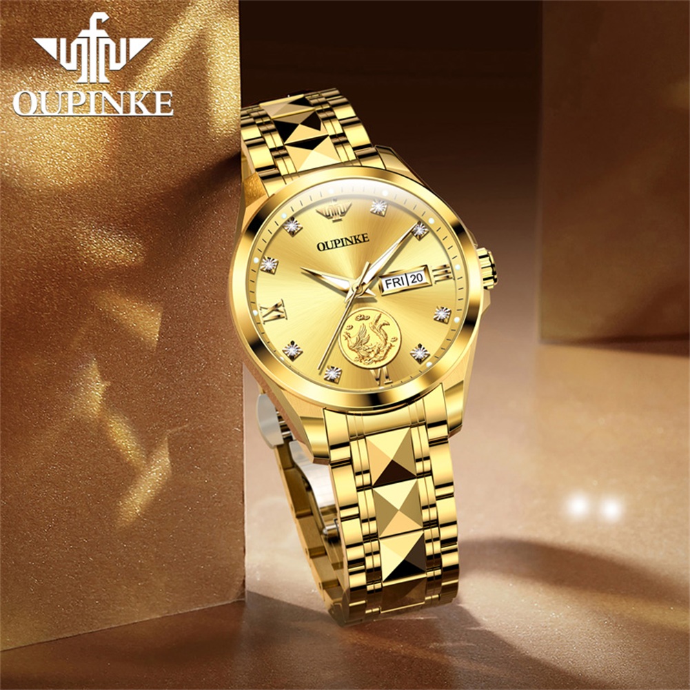 OUPINKE 3259 Real Gold Automat - Sapphire Crystal Display 评论和价格
