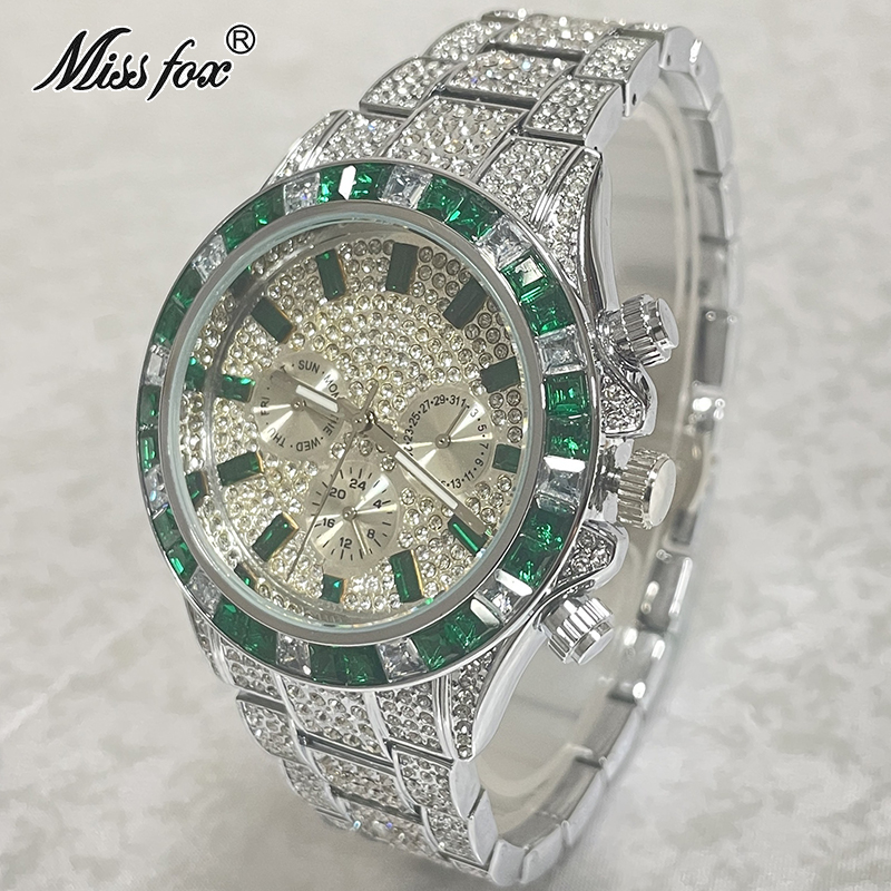 Luxury Brand MISSFOX Sliver Gr - Sapphire Crystal Display 评论和价格