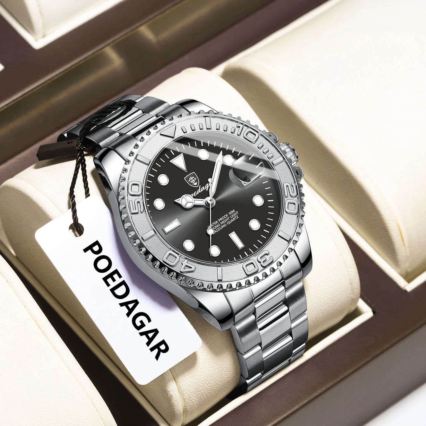POEDAGAR Trendy Sport Man Watc - Luxury Watch Box 评论和价格