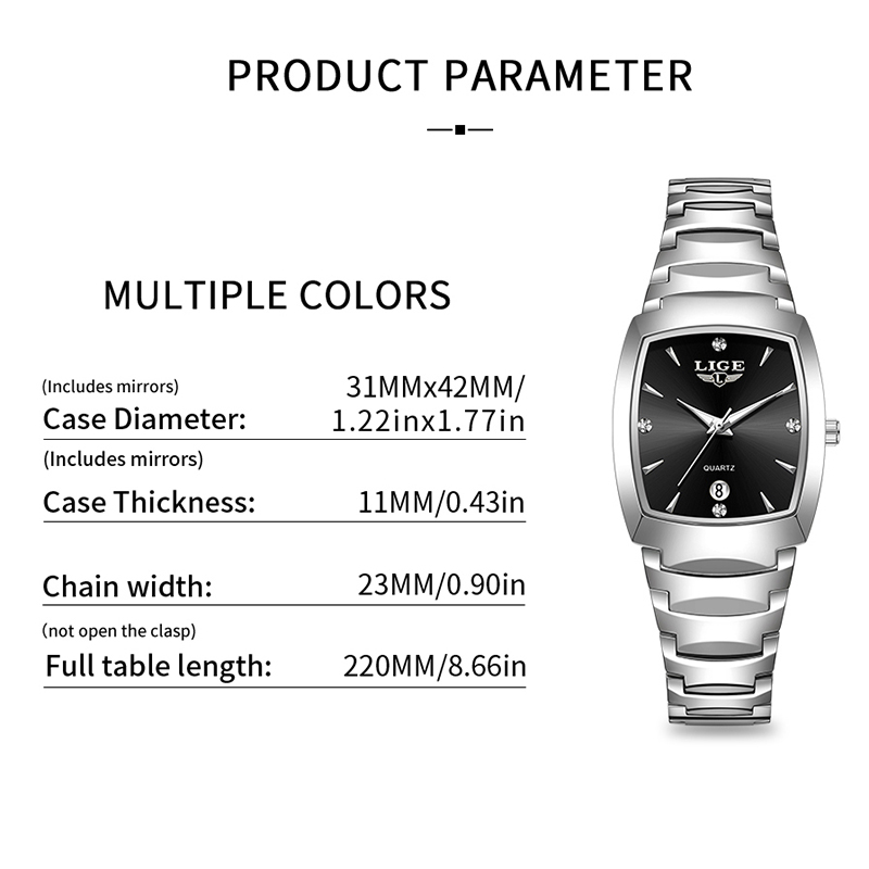 LIGE Watch women Business Luxu - Luxury Watch Box 评论和价格