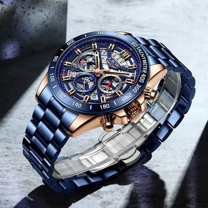 LIGE 2024 New Men Watch Top Br - Luxury Watch Low Price 评论和价格