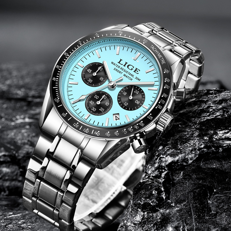 LIGE Top Brand Luxury New Men  - Luxury Watch Low Price 评论和价格