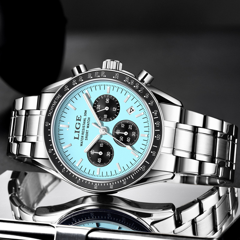 LIGE Top Brand Luxury New Men  - Luxury Watch Low Price 评论和价格