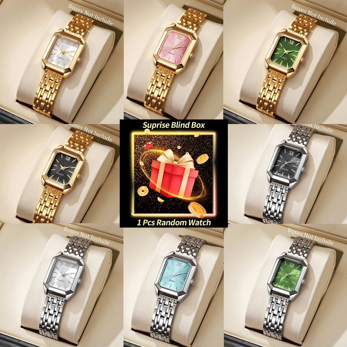 Surprise Blind Box Women Watch - Luxury Watch Square 评论和价格