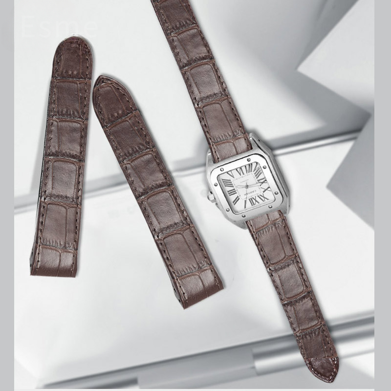 Cowhide Watch Strap for Cartie - Cartier Watch Santos 评论和价格