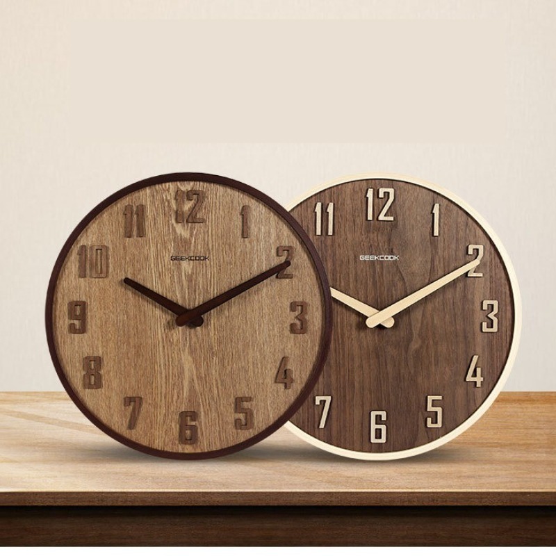 Walnut Wood Wall Clock Vintage - Luxury Watch Wall Clock 评论和价格