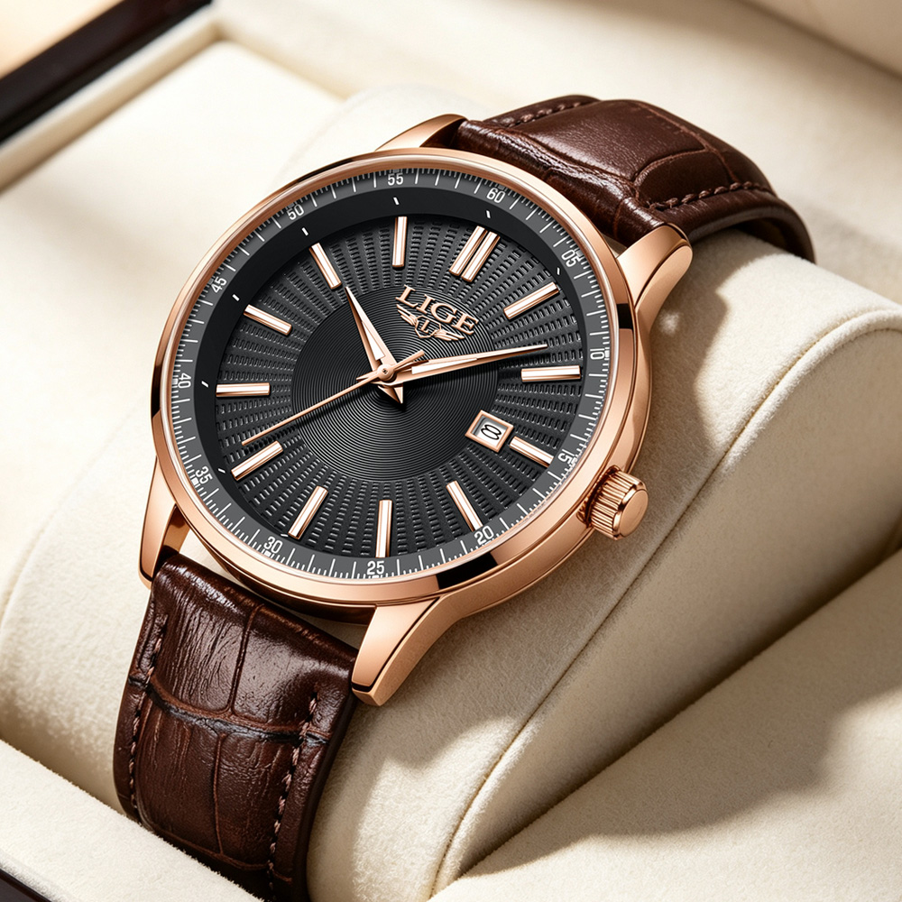 LIGE Top Brand Luxury Men's Wa - Luxury Watch Investment 评论和价格