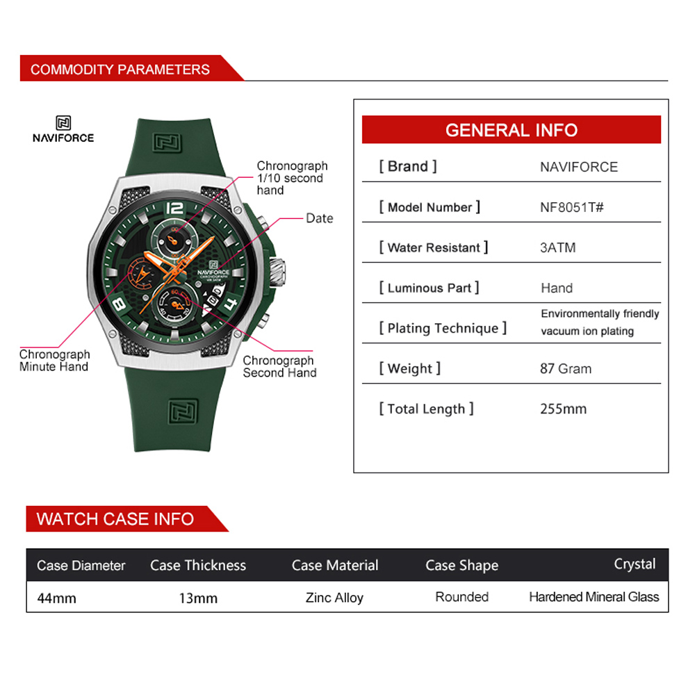 NAVIFORCE Mens Casual Sport Wr - Luxury Watch Investment 评论和价格