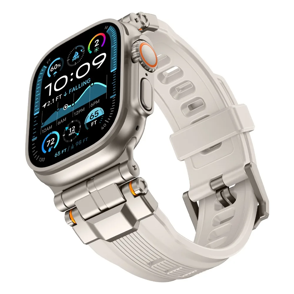 Luxury Silicone Strap for Appl - Luxury Watch Apple Bands 评论和价格