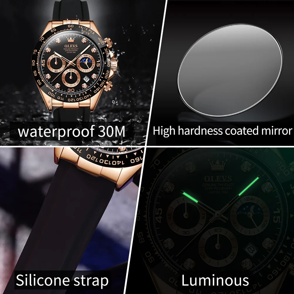 OLEVS 2875 Men's Watches Chron - Luxury Watch Investment 评论和价格